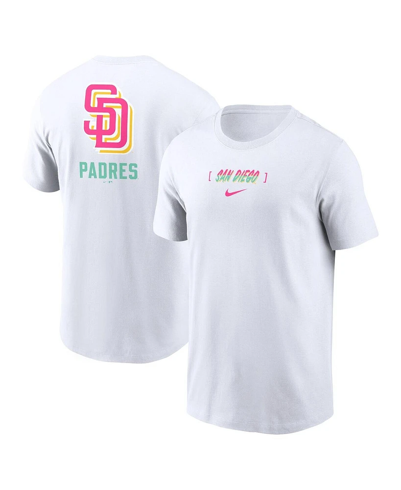 Nike Men's White San Diego Padres City Connect 2-Hit T-Shirt