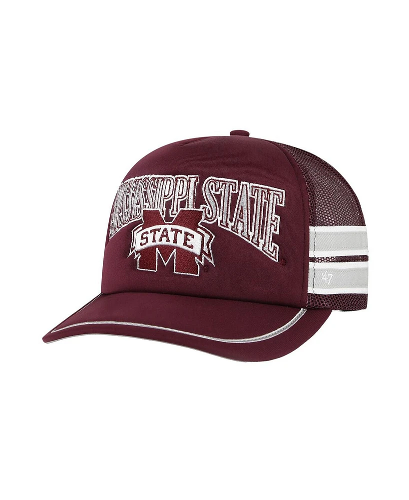 '47 Brand Men's Maroon Mississippi State Bulldogs Sideband Trucker Adjustable Hat