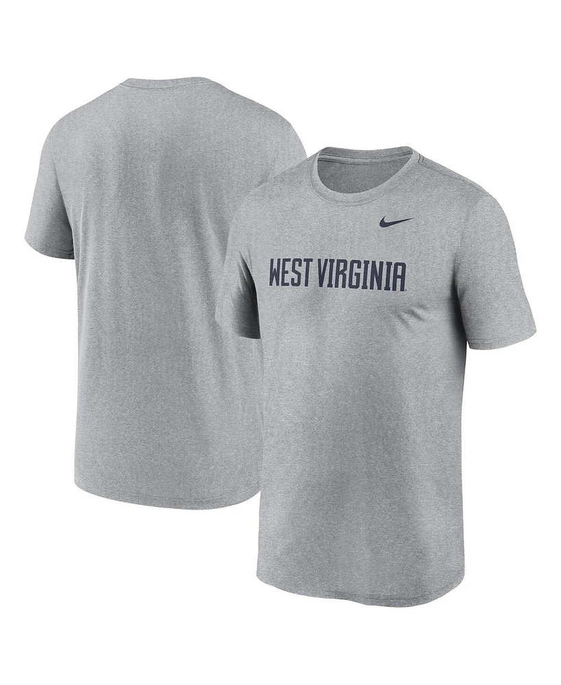 Nike Men's Heather Gray West Virginia Mountaineers Primetime Legend Wordmark T-Shirt