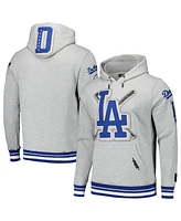 Pro Standard Men's Gray Los Angeles Dodgers Mash Up Logo Pullover Hoodie