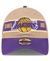 New Era Men's Tan/Purple Los Angeles Lakers 2024 Nba Draft 9TWENTY Adjustable Hat