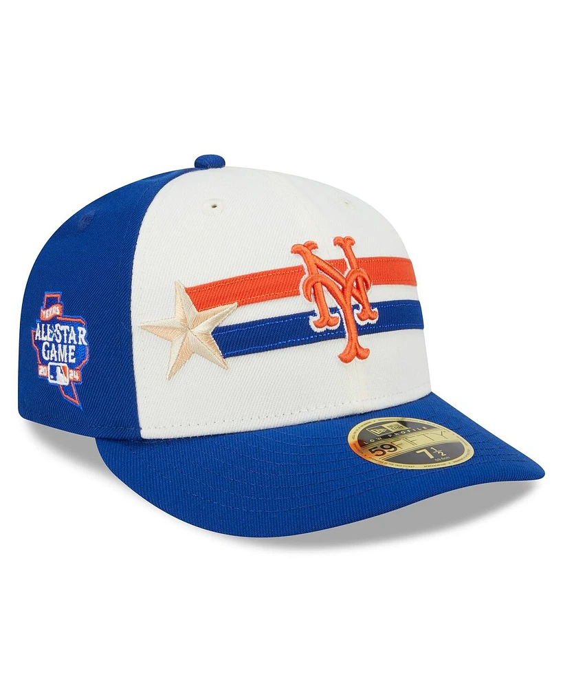 New Era Men's Cream/Royal New York Mets 2024 Mlb All-Star Game Workout Low Profile 59FIFTY Hat