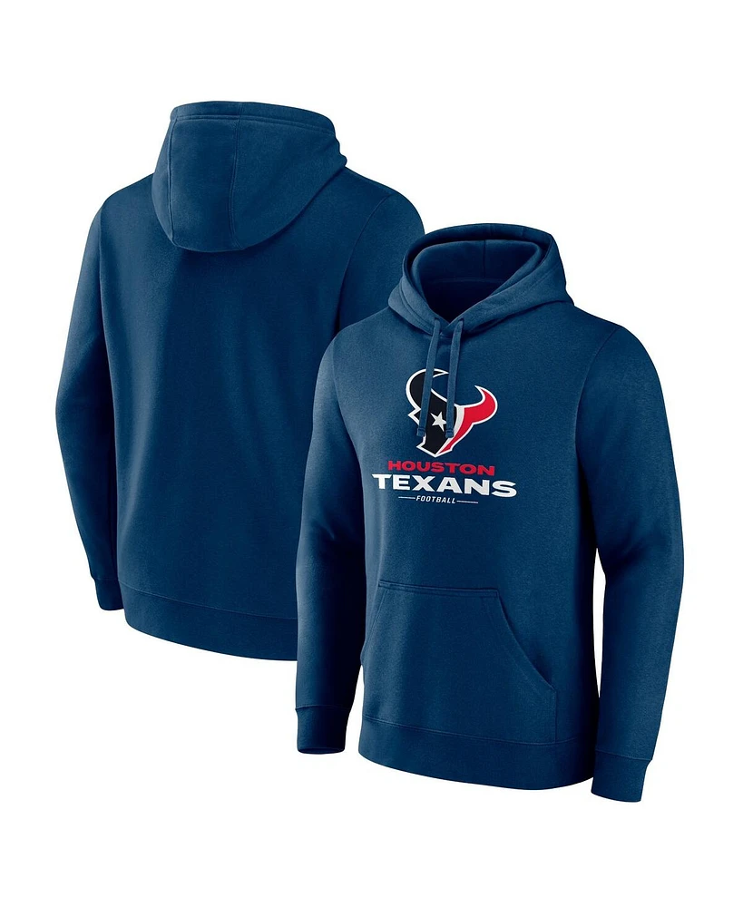 Fanatics Men's Navy Houston Texans Team Lock-Up Pullover Hoodie