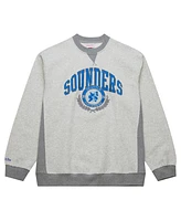 Mitchell & Ness Heather Gray Seattle Sounders Fc Orca Fleece Pullover Sweatshirt