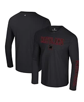 Colosseum Men's Black Maryland Terrapins Color Pop Active Blend 2-Hit Long Sleeve T-Shirt