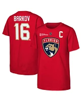 Outerstuff Big Boys and Girls Aleksander Barkov Red Florida Panthers 2024 Stanley Cup Champions Name Number T-Shirt