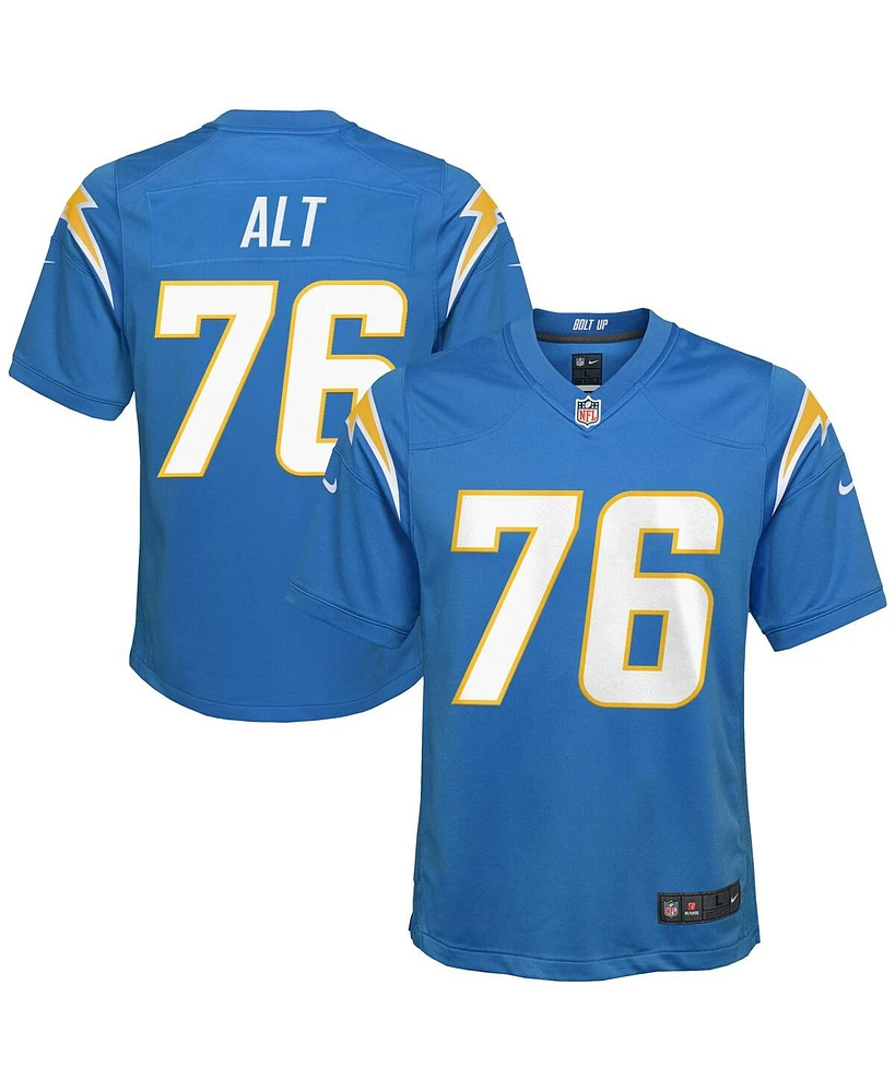 Nike Big Boys and Girls Joe Alt Powder Blue Los Angeles Chargers 2024 Nfl Draft First Round Pick Player Game Jersey