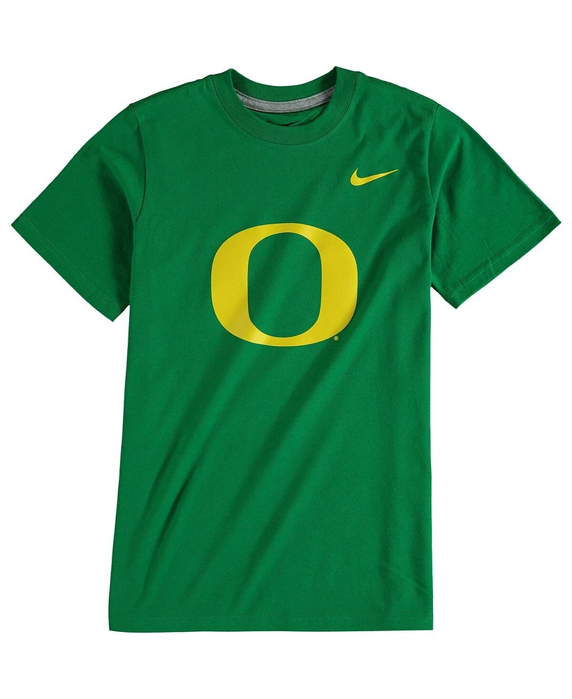 Nike Big Boys and Girls Green Oregon Ducks Cotton Logo T-Shirt
