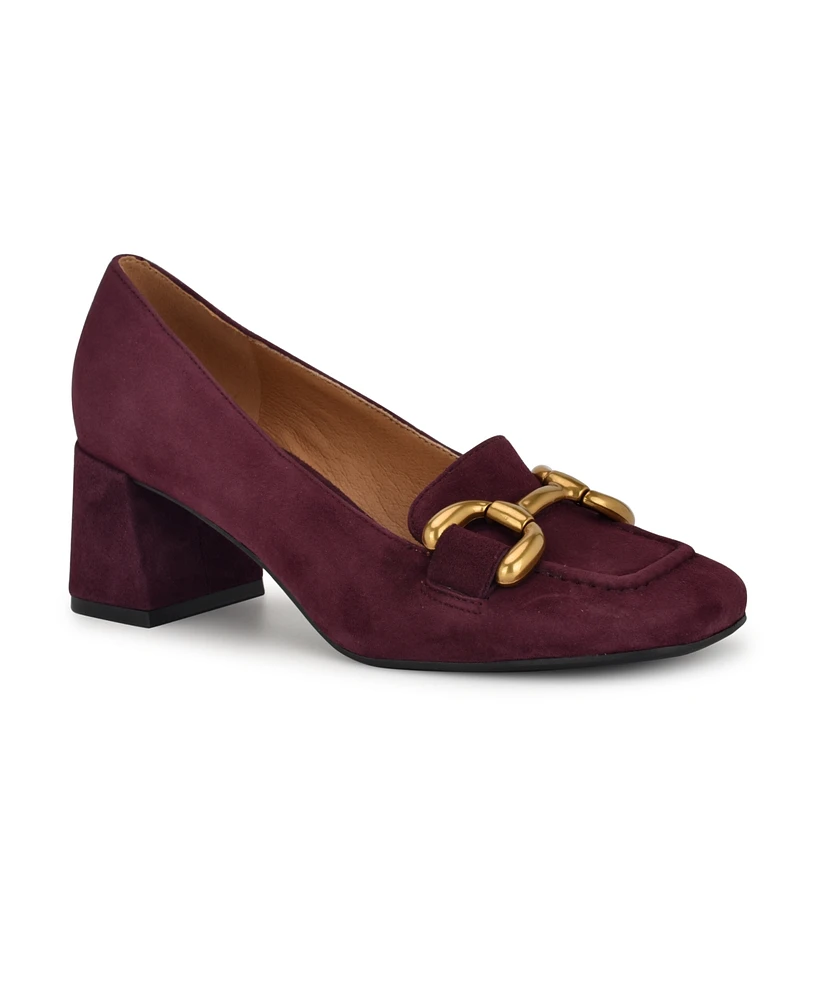 Nine West Women's Veepe Bit Block Heel Loafers