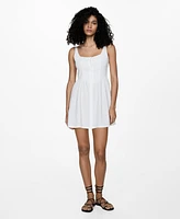 Mango Women's Textured Short Dress