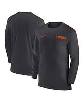 Nike Men's Anthracite Clemson Tigers 2024 Sideline Coach Uv Performance Long Sleeve T-Shirt