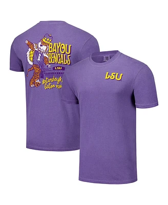 Image One Men's and Women's Purple Lsu Tigers Hyper Local Mardi Mascot T-Shirt