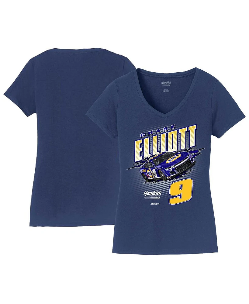 Hendrick Motorsports Team Collection Women's Royal Chase Elliott Napa Racer V-Neck T-Shirt