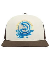 Pro Standard Men's Cream/Brown Atlanta Hawks Glint Sunset Snapback Hat