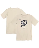 Nike Preschool Cream Los Angeles Dodgers 2024 City Connect Large Logo T-Shirt