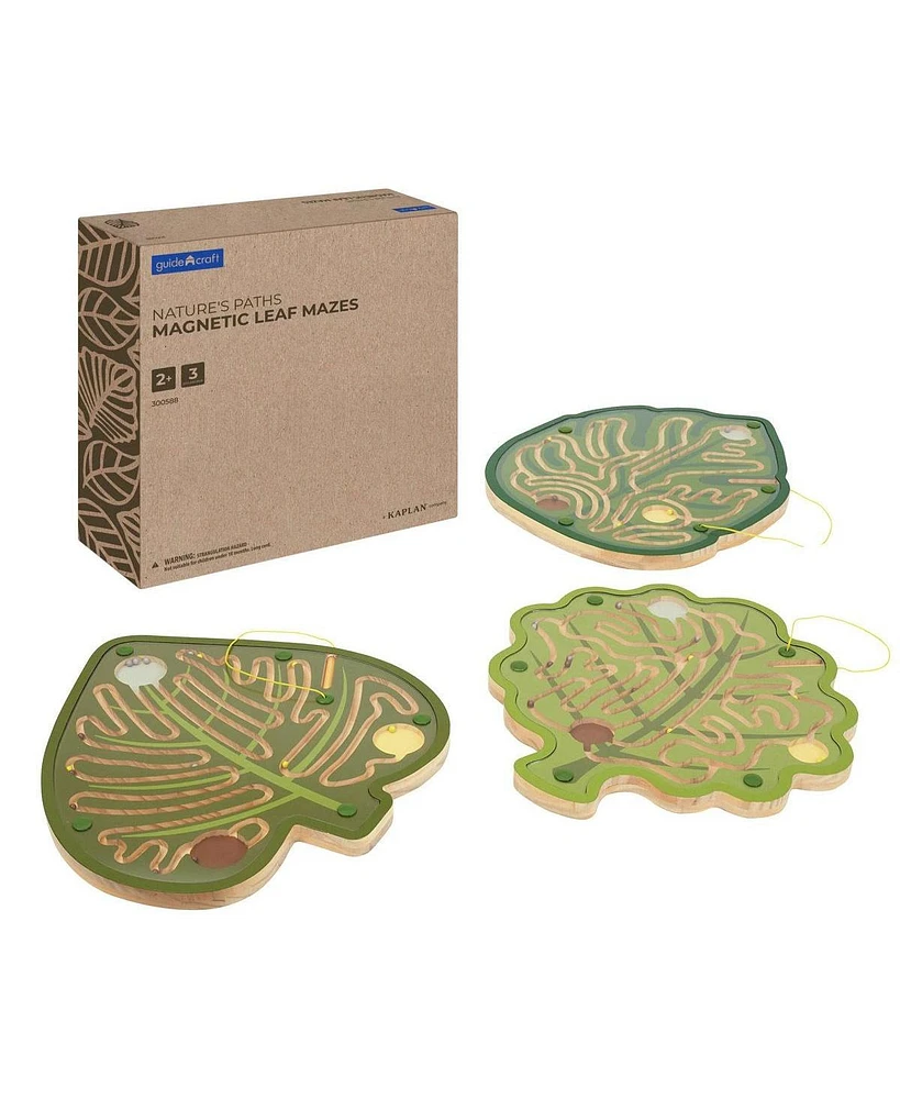 Kaplan Early Learning Nature's Paths Magnetic Leaf Mazes - Set of 3