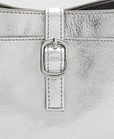 Mango Women's Leather Metallic Bag