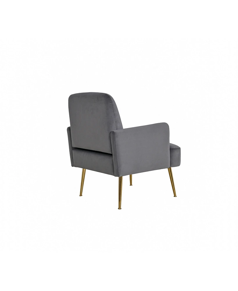 Hulala Home Rosa Contemporary Upholstered Armchair with Metal Legs