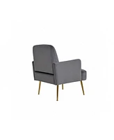 Hulala Home Rosa Contemporary Upholstered Armchair with Metal Legs