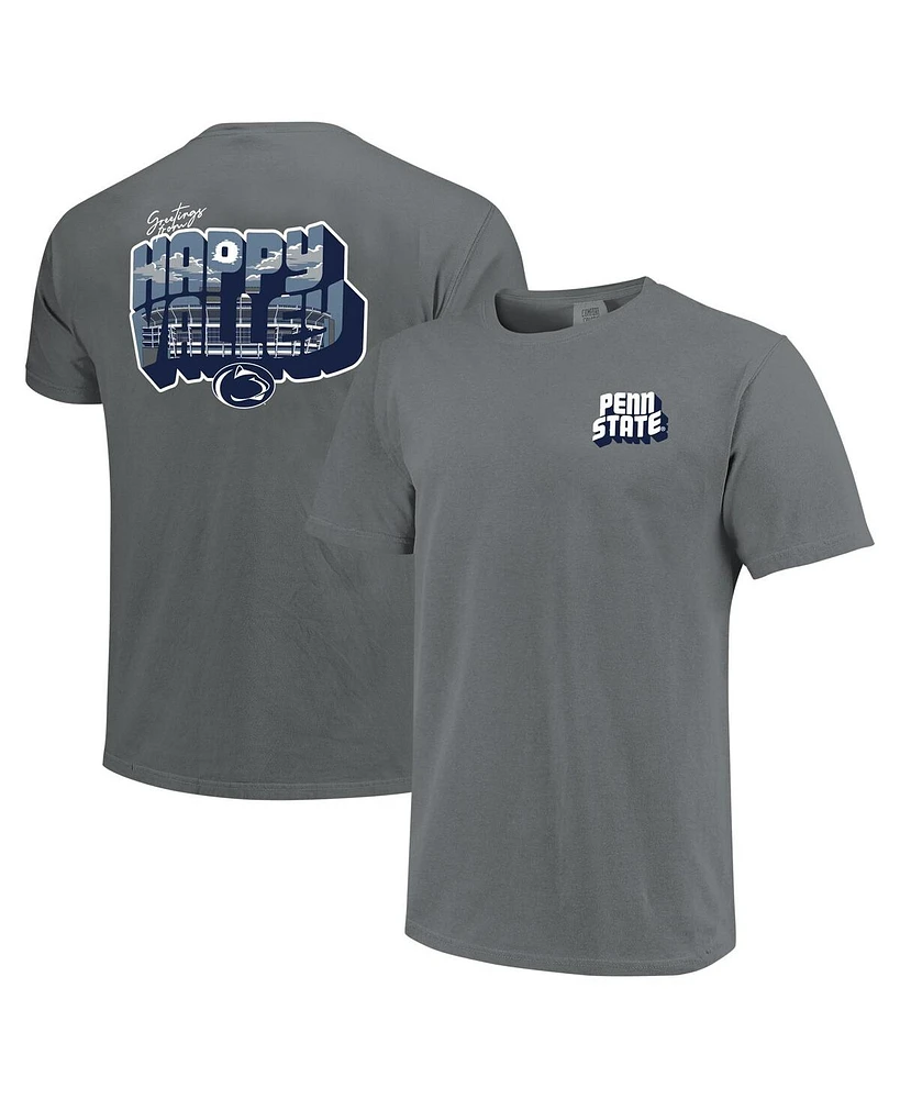 Image One Men's and Women's Charcoal Penn State Nittany Lions Hyper Local Welcome to Postcard T-Shirt