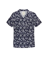 Hope & Henry Men's Linen Short Sleeve Camp Shirt