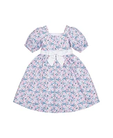 Hope & Henry Girls' Short Sleeve Puff Party Dress