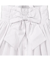 Hope & Henry Girls' Sleeveless Special Occasion Sun Dress with Bow Back Detail and Embroidery