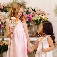 Hope & Henry Toddler Girls Sleeveless Bow Shoulder Swing Dress