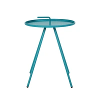 Modern Side Table With Handle And Durable Steel Frame