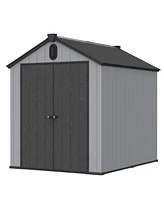 6x8FT Plastic Storage Shed: Big Storage for Backyard and Garden