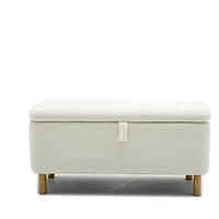 Streamdale Furniture Soft Boucle Upholstered Storage Ottoman