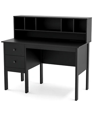 Slickblue 48 Inch Computer Desk with Drawers Power Outlets