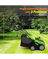 Slickblue 16-Inch Electric Lawn Dethatcher and Scarifier with Collection