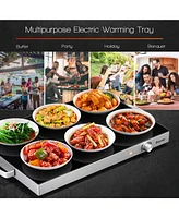 Slickblue 22 x 14 Inch Electric Warming Tray Hot Plate Dish Warmer with Adjustable Temperature