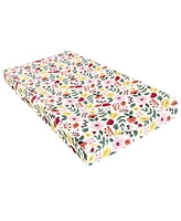 Hudson Baby Infant Girl Changing Pad Cover, Fall Botanical, One Size