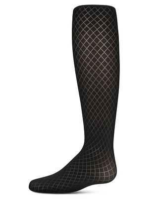 MeMoi Girls Diamond Semi Opaque Nylon Tights