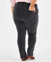 Style & Co Plus High-Rise Straight-Leg Jeans, Created for Macy's