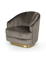 Streamdale Furniture Luxurious Velvet Club Chair With Modern Glam Style