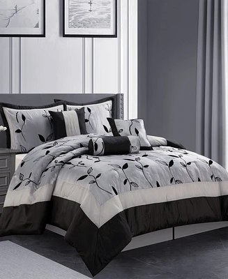 Closeout! Stratford Park Passion Leaves 7-Pc. Comforter Set, Queen