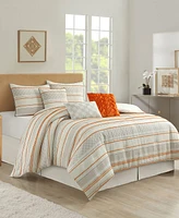 Stratford Park Klava Stripe 7-Pc. Comforter Set, California King