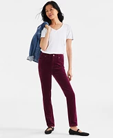 Style & Co Women's High-Rise Straight-Leg Corduroy Pants, Created for Macy's