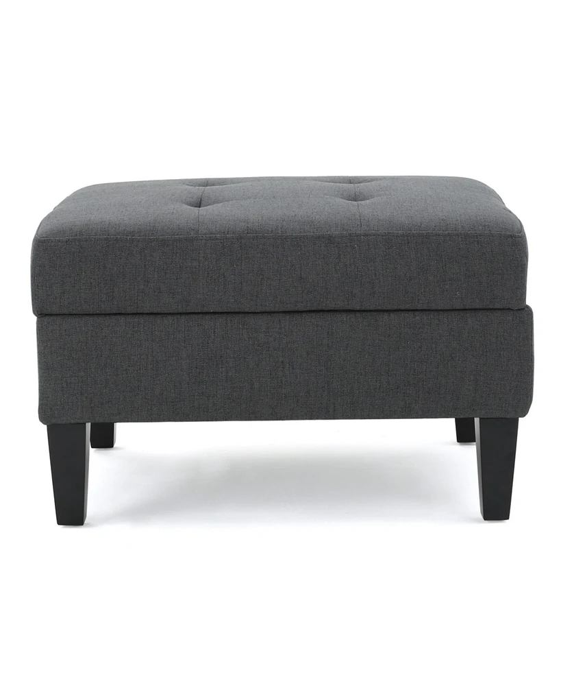 Simplie Fun Contemporary Storage Ottoman With Tufted Waffle Stitch