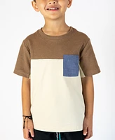 Sovereign Code Little Boys Dwell Color Blocked Textured Short Sleeve Tee Shirt