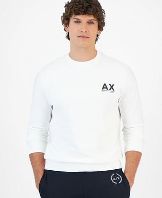 A|X Armani Exchange Men's Long Sleeve Crewneck Logo Sweatshirt, Created for Macy's