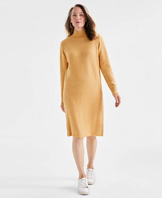 Style & Co Women's Mock-Neck Sweater Dress, Created for Macy's