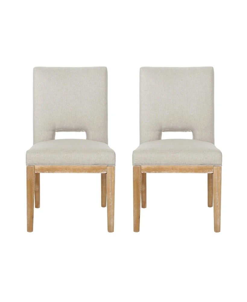 Simplie Fun Contemporary Upholstered Dining Chair With Weathered Wood Legs