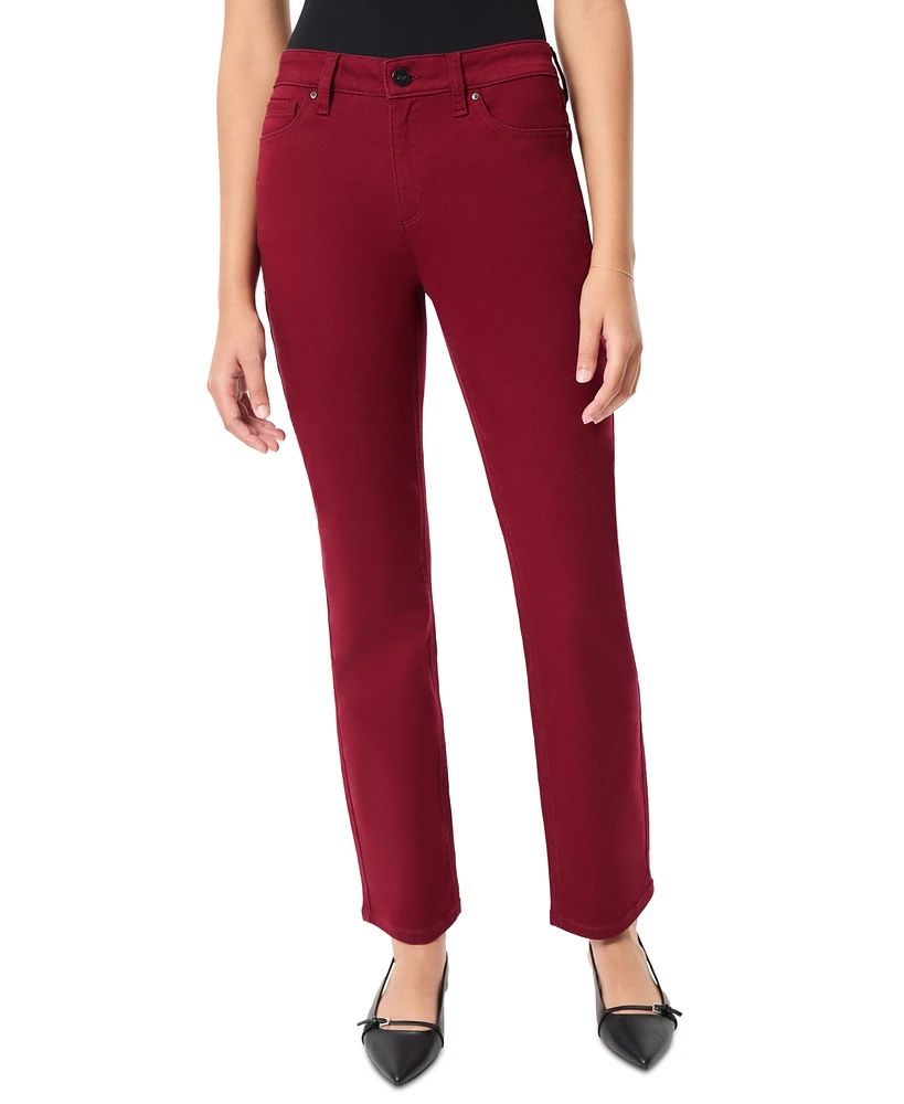 Jones New York Petite Lexington Straight High-Rise Jeans