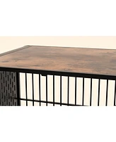 Streamdale Furniture Premium Dog Crate Table: Durable, Secure, Movable, Non-Toxic, Easy Assembly