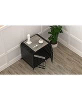 Streamdale Furniture Premium Dog Crate Table: Durable, Secure, Movable, Non-Toxic, Easy Assembly