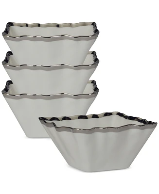 Certified International Regency Square Snack Bowls, Set of 4